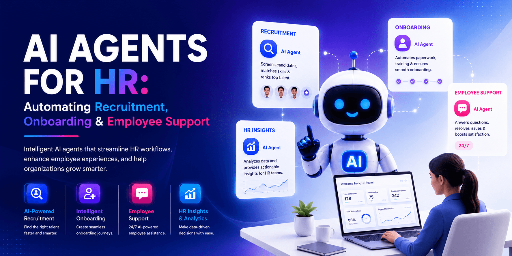 AI Agents for HR: Automating Recruitment, Onboarding & Employee Support