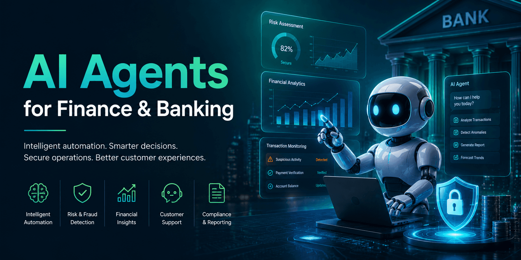 AI Agents for Finance & Banking:How Intelligent AI Automation Is Transforming Banking