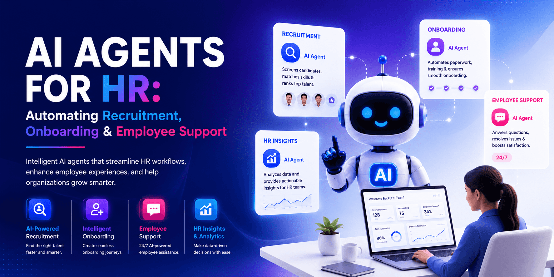 AI Agents for HR: Automating Recruitment, Onboarding & Employee Support