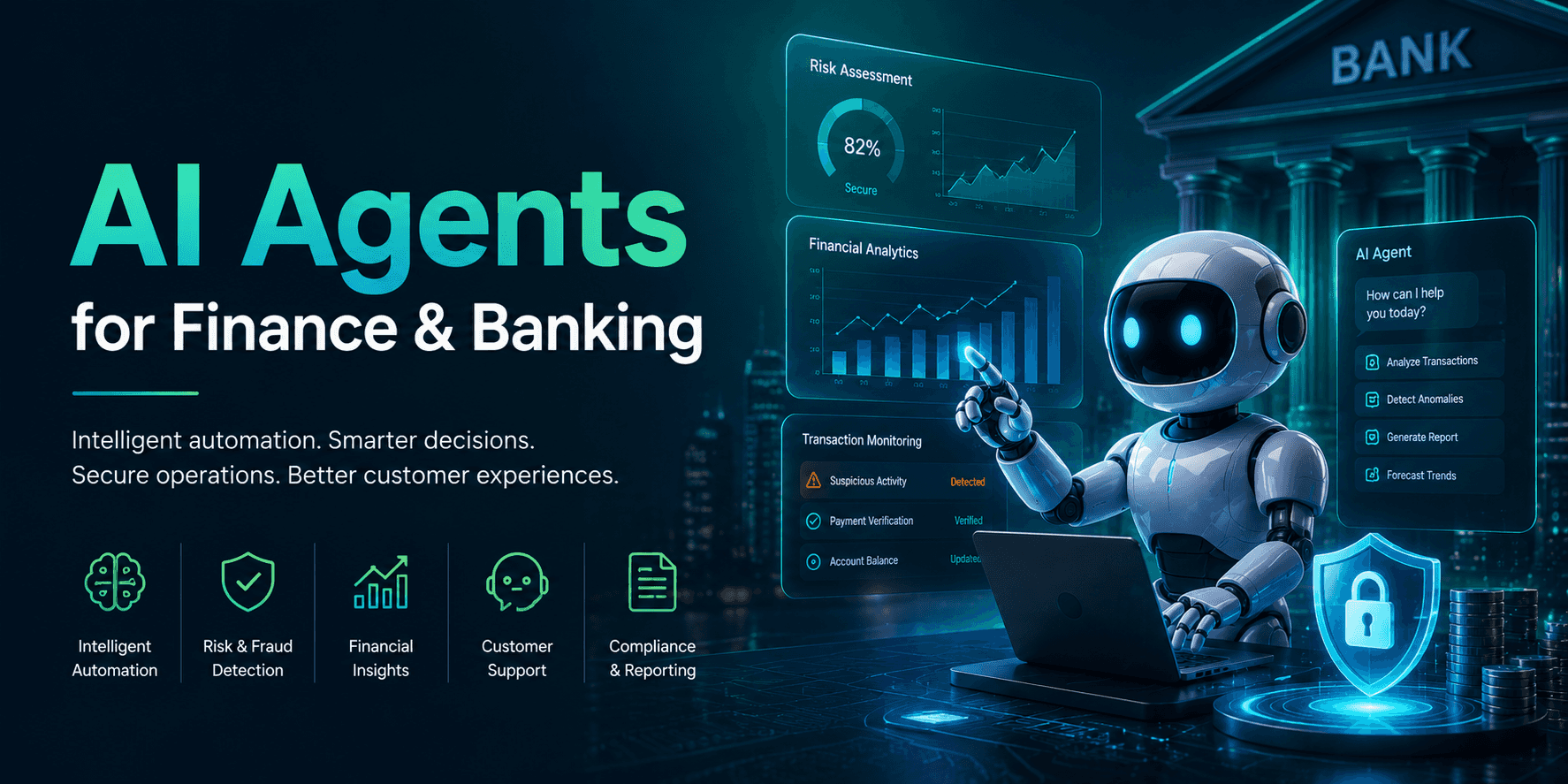 AI Agents for Finance & Banking:How Intelligent AI Automation Is Transforming Banking