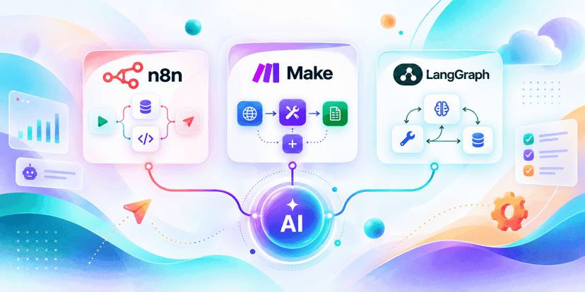 n8n vs Make vs LangGraph: Best AI Automation Tool 2027